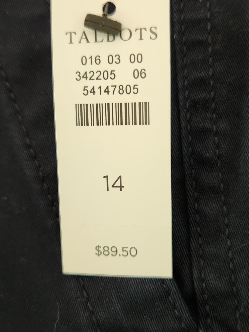 Talbots Navy Straight-Leg Cargo Pants NWT - Picture 7 of 7